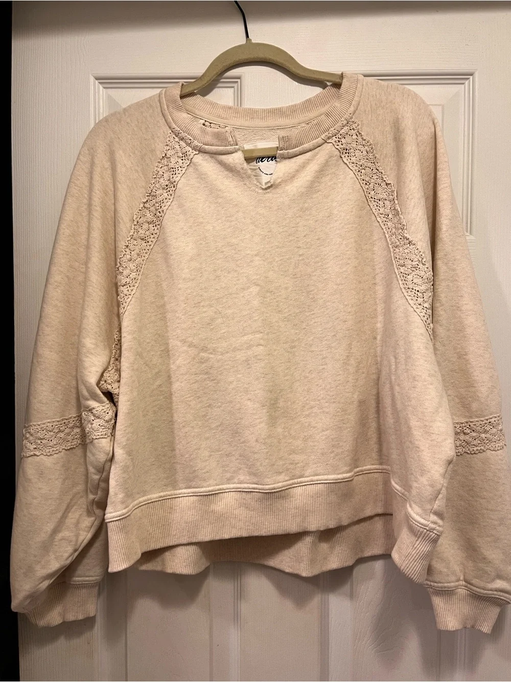 Aerie Cream Cropped Pullover - Picture 1 of 4